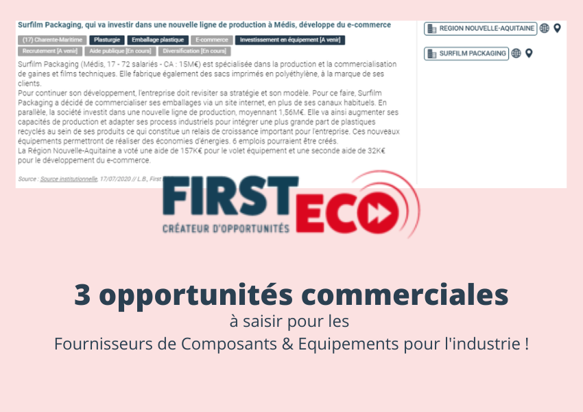 3 Opportunités Commerciales à saisir pour les fournisseurs de Composants pour l’Industrie