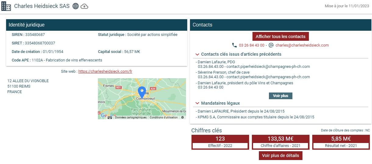 contact fiche entreprise